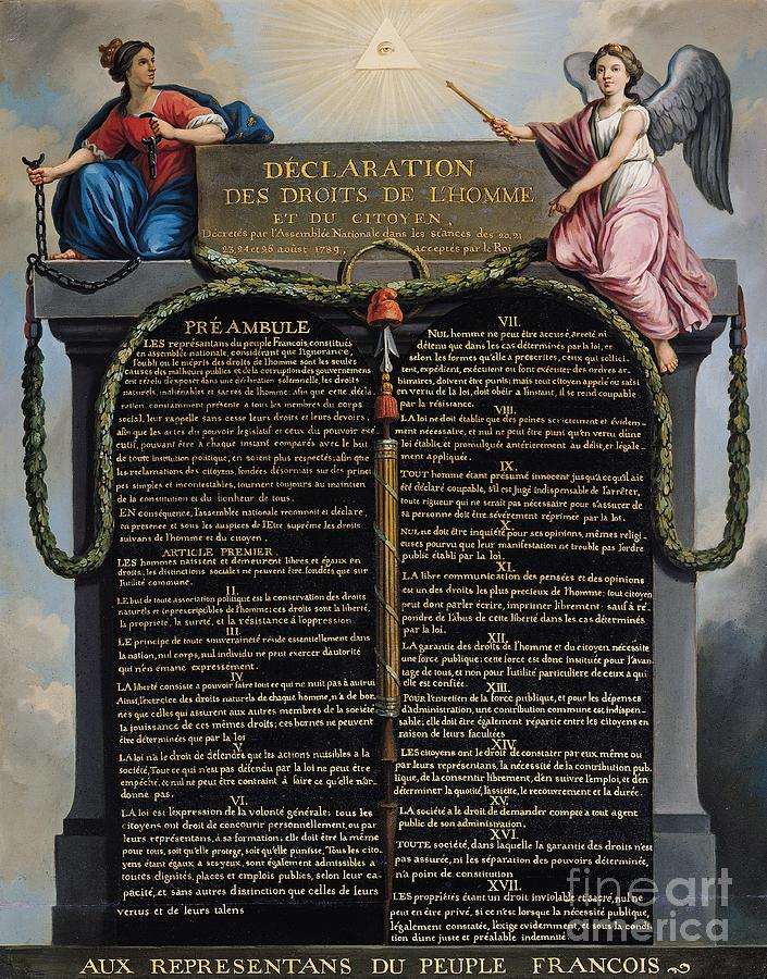 Declaration of the Rights of Man and Citizen Painting by French School