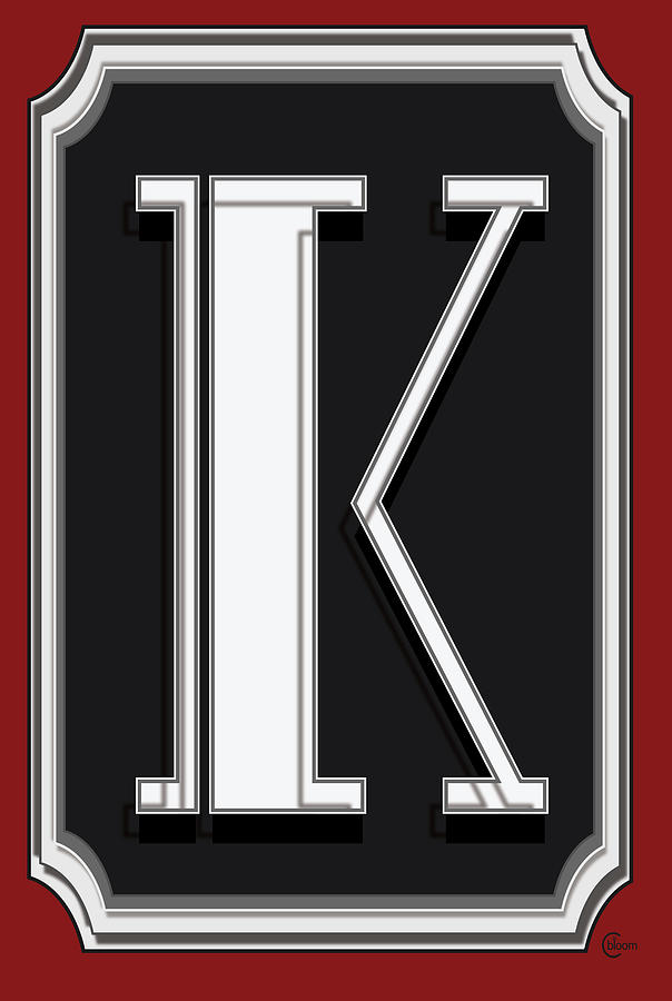 Deco Cafe Marquee Monogram letter K by Cecely Bloom Deco Cafe Marquee Monogram letter K by Cecely Bloom