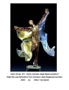 Deco Dancer Glass Art by Peter Townsend Deco Dancer Glass Art by Peter Townsend