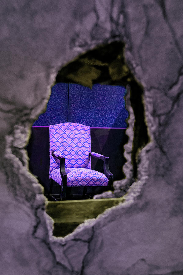 Deconstruction - A Chair Seen Through a Wall Photograph by Mitch Spence