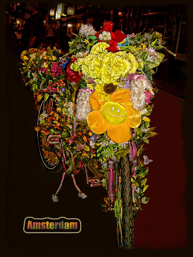 Decorated Amsterdam Bike Photograph