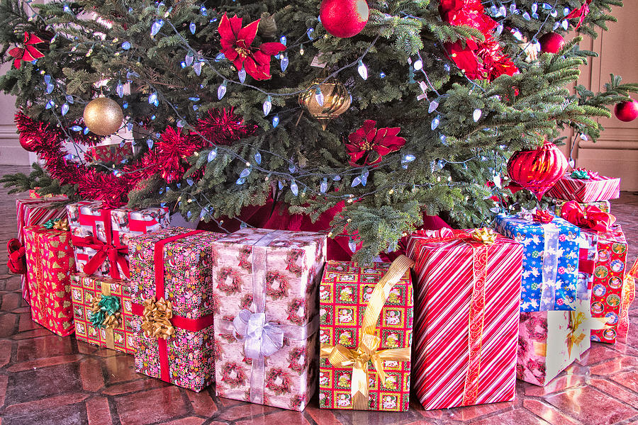 Decorated Christmas Tree and Gifts Photograph by Ram Vasudev