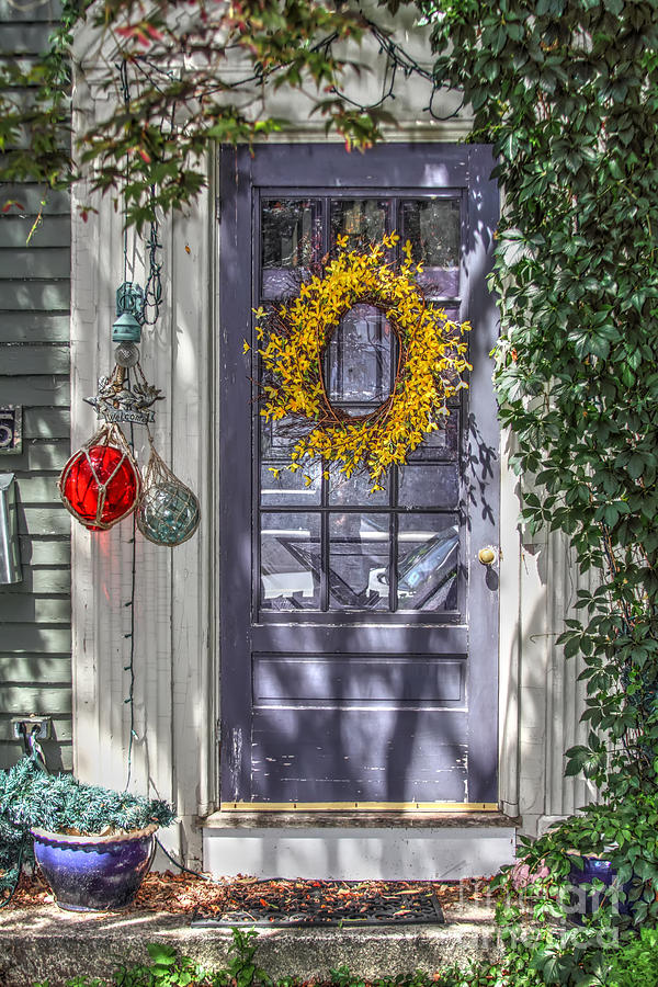 Flowers Still Life Photograph - Decorated Door by Rick Mann