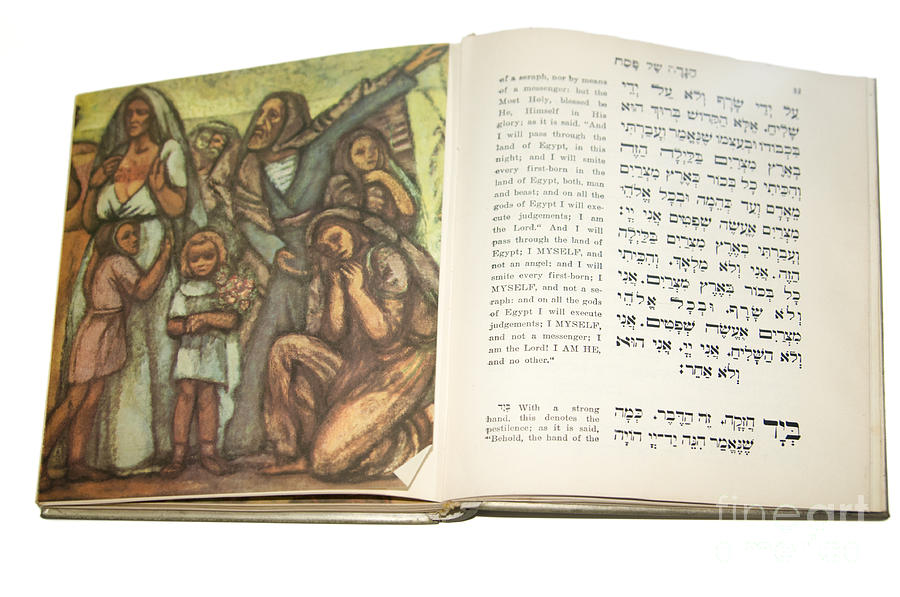 Decorated illustrated Passover Haggadah  Photograph by Ilan Rosen