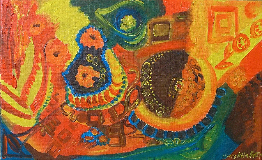Decorative Abstraction Painting by Rita Fetisov