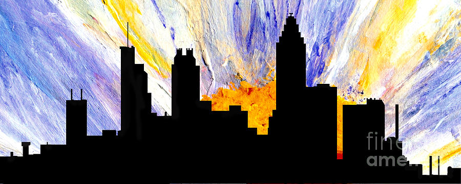 Decorative Abstract Skyline Atlanta T1115A1 Painting by Mas Art Studio