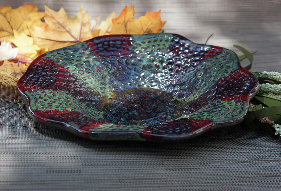 Decorative Carnival Bowl Ceramic Art by Suzanne Gaff