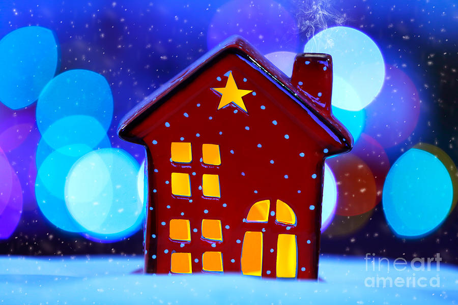 Decorative Christmas house Photograph by Anna Om