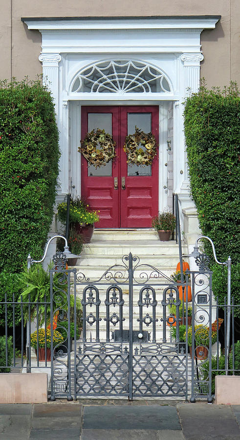 Decorative Doorway In Charleston Photograph by Dave Mills