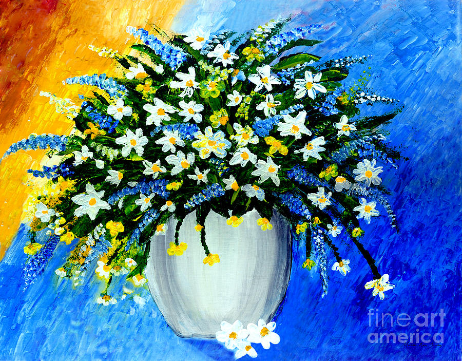 Decorative Floral Acrylic Painting G62017 Painting by Mas Art Studio