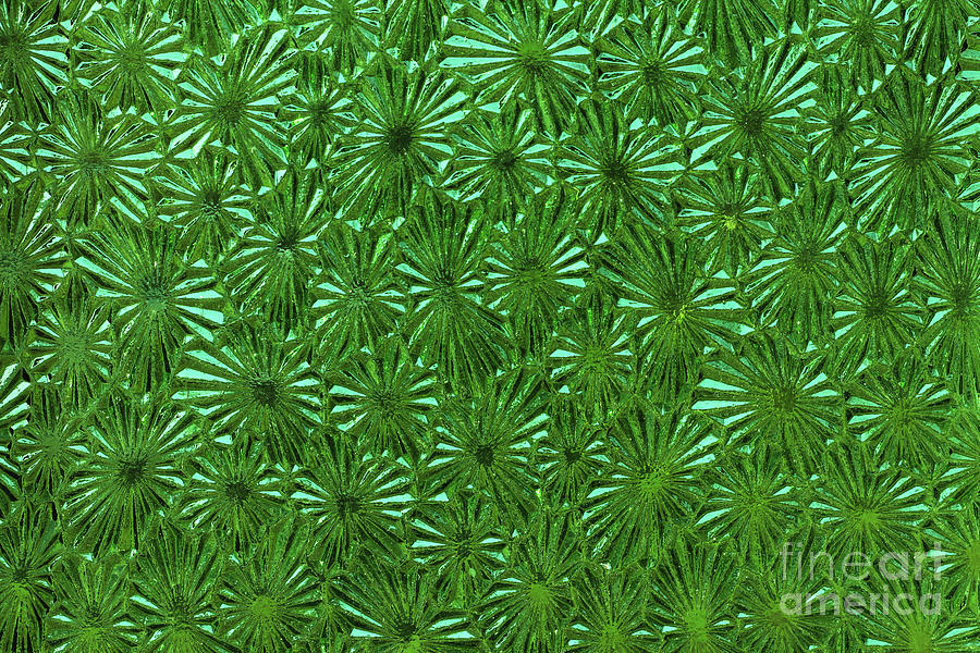 Decorative Green Glass - Detail of the surface Photograph by Michal Boubin