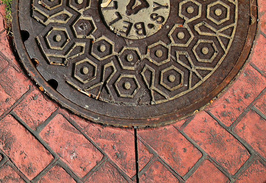 Decorative Sewer Grate Photograph by Mary Bedy