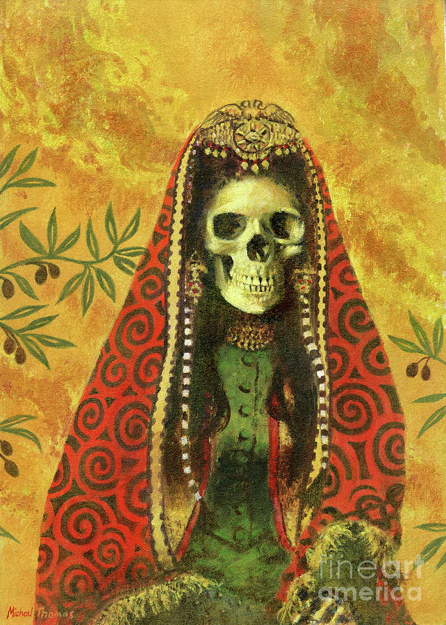 Decorative Skeleton Painting by Michael Thomas