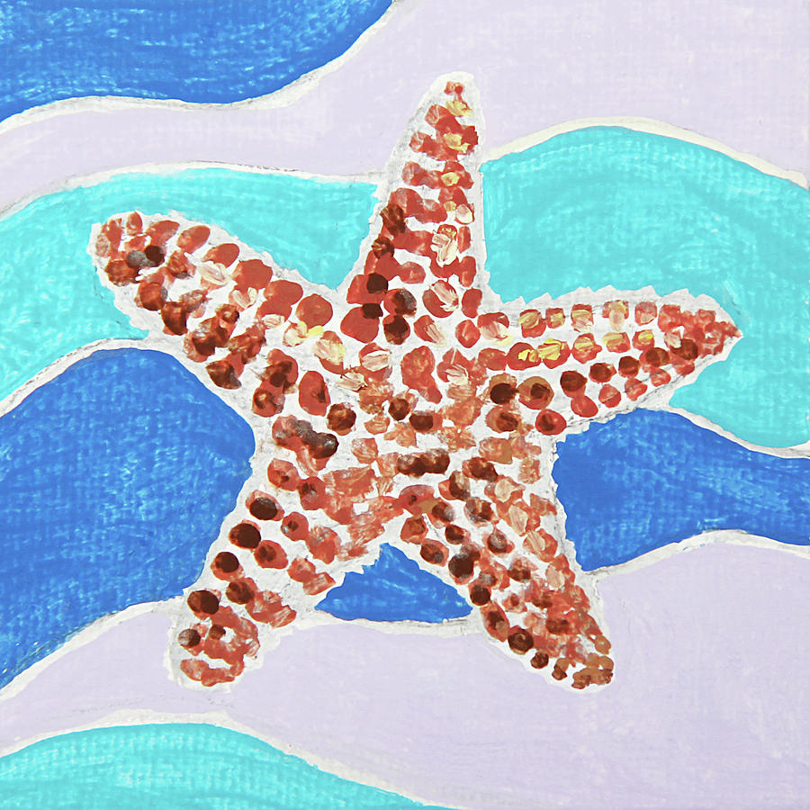 Decorative Starfish Painting by Masha Batkova