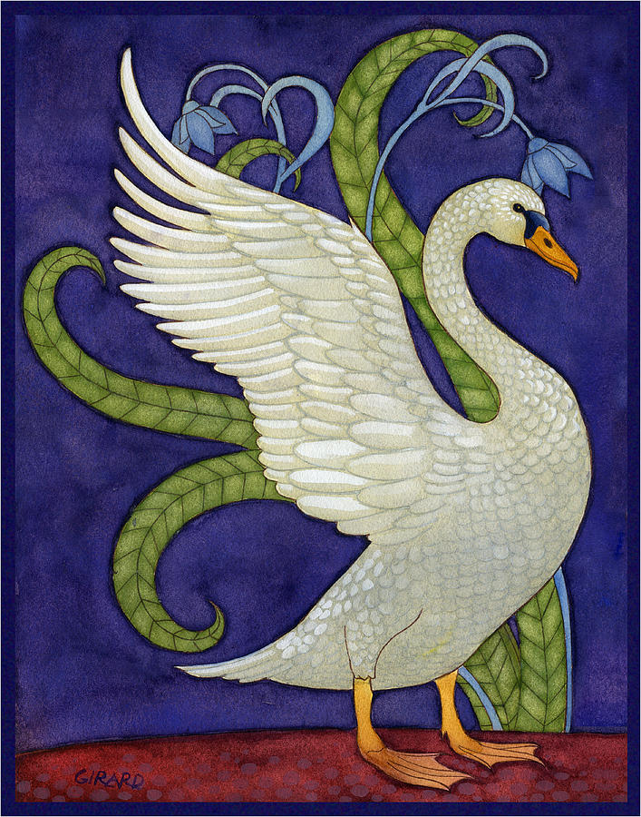 Decorative Swan Painting by Francois Girard