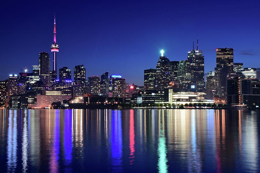 Deep Blue Night in Toronto Photograph by Frozen in Time Fine Art Photography