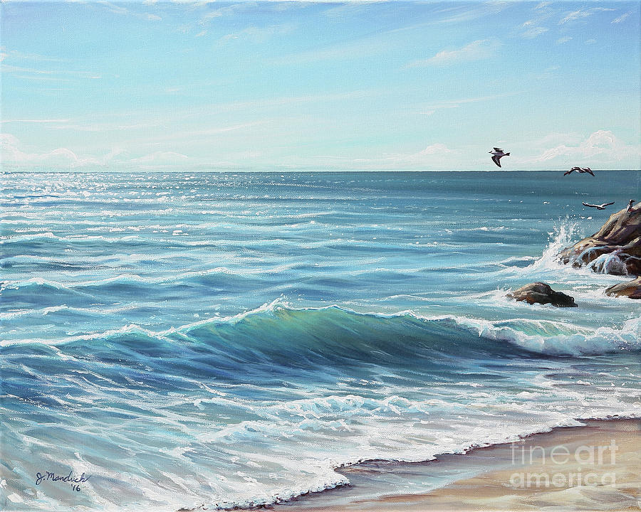 Deep Blue Sea Painting by Joe Mandrick