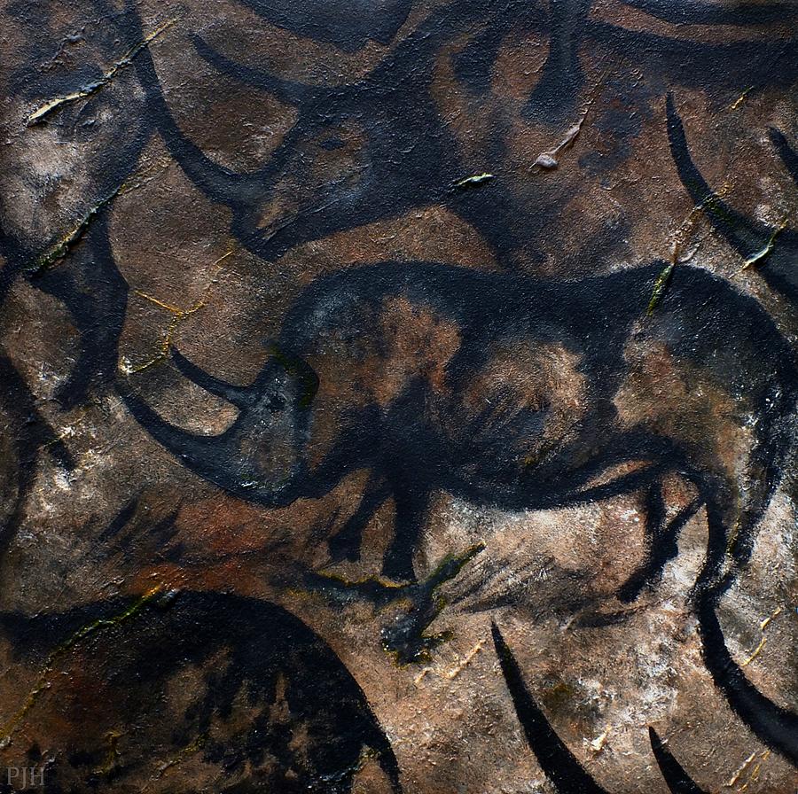 Deep Cave Rhino Painting by Philip Harvey - Fine Art America