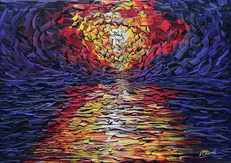 Deep Colours in Sunset Painting by Pete Caswell