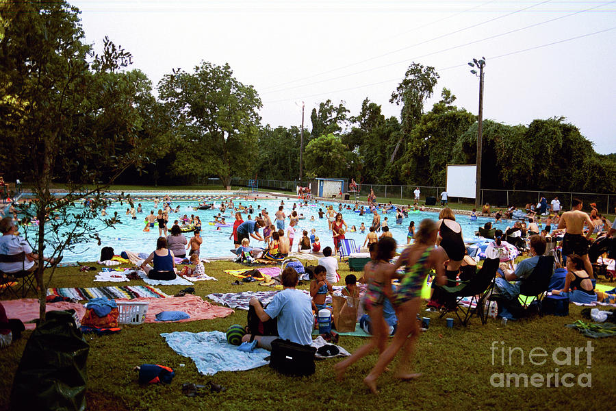 Summer Photograph - Deep Eddy Pool is a favorite historic, man-made swimming pool in Austin, Texas, USA by Dan Herron