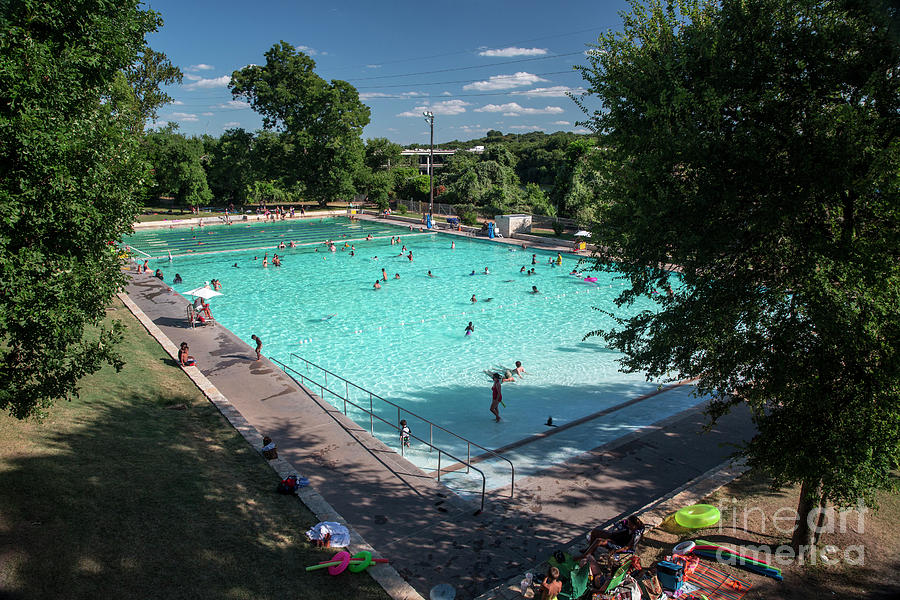 Austin Photograph - Deep Eddy Pool is a municipal pool in downtown Austin and listed as one of Austins Best Swimming Holes by Dan Herron