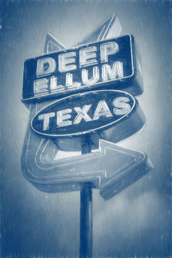 Deep Ellum Blue Photograph by Joan Carroll
