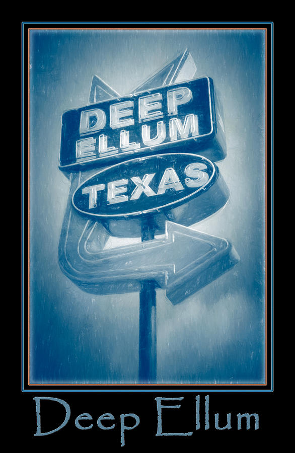 Deep Ellum Blue Poster Photograph by Joan Carroll