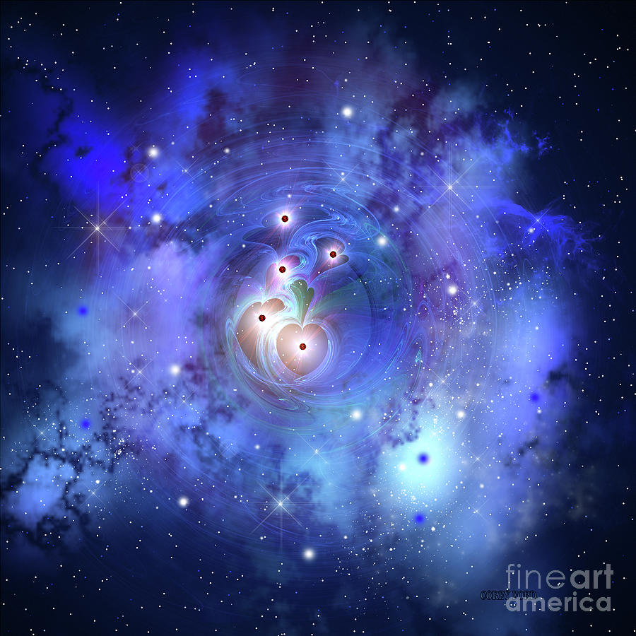 Deep Heart Nebula Digital Art by Corey Ford