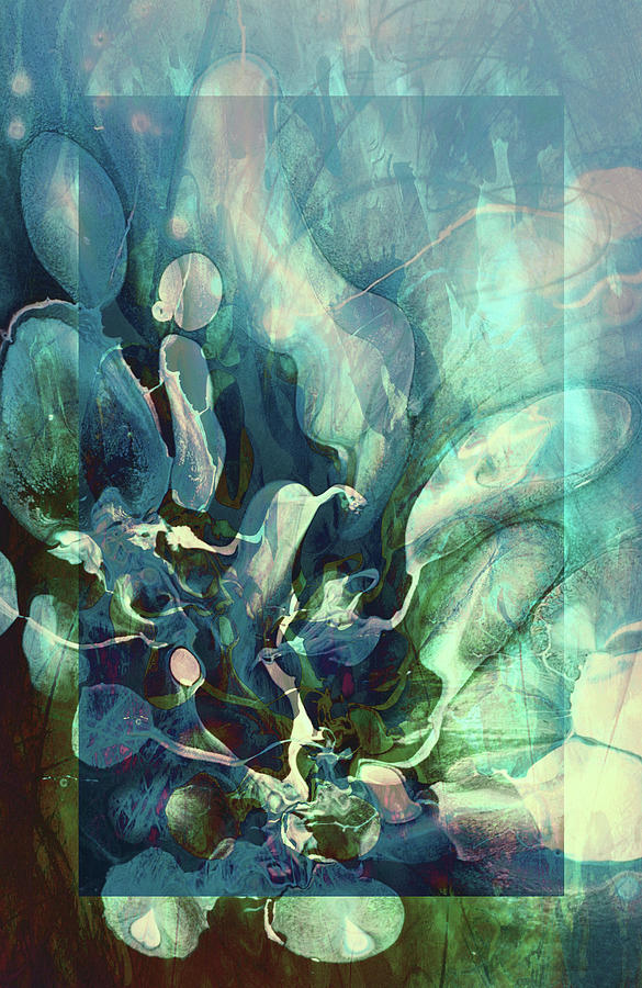 Sea Abstract Mixed Media - Deep Ocean Coral Abstract by Georgiana Romanovna