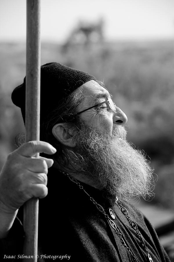 Deep Pray Orthodox priest Jericho Photograph by Isaac Silman