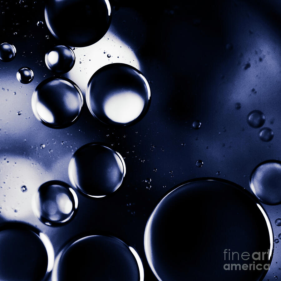 deep purple blue tones Macro Water Droplets Photograph