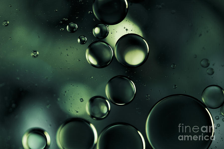 Sapphire Blue Emerald Green Macro Water Droplets Photograph by Sharon Mau