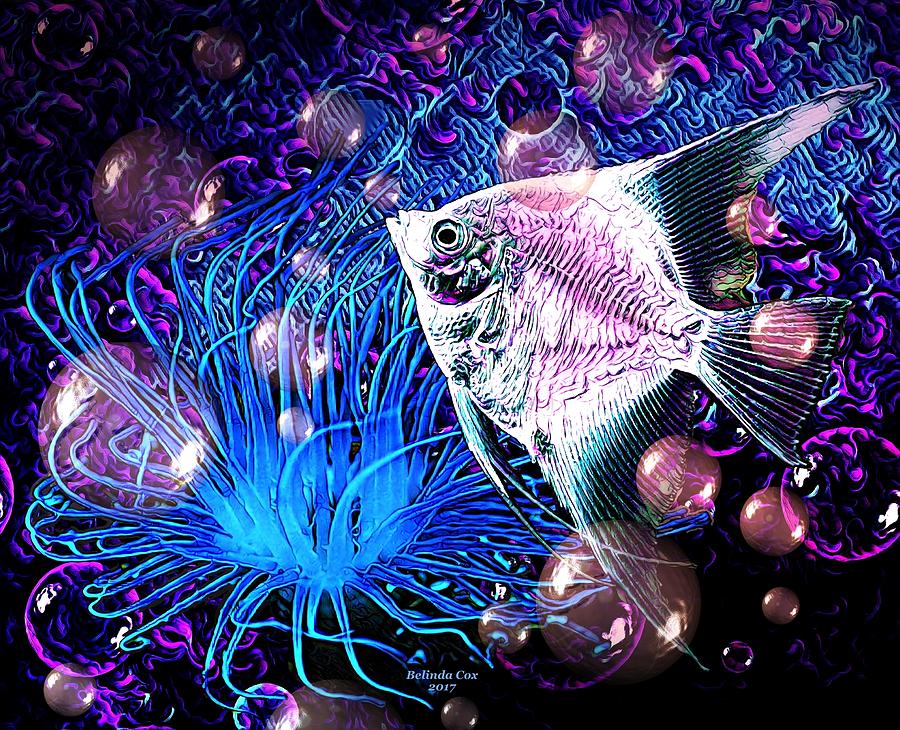 Deep Sea Angel Fish  Digital Art by Artful Oasis