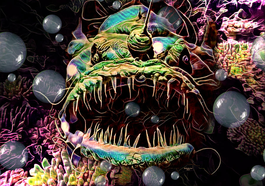 Deep Sea Monster Fish Digital Art by Artful Oasis