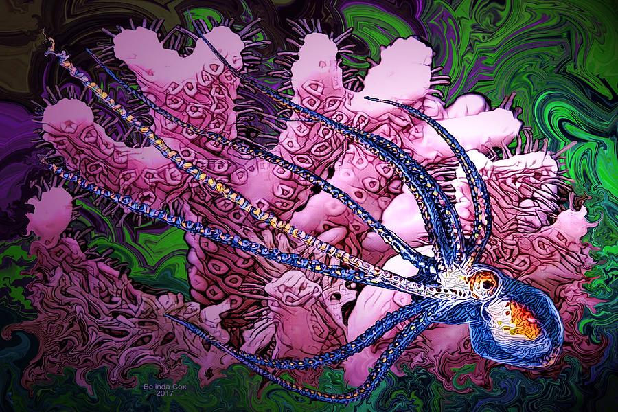 Deep Sea Octopus and Coral Digital Art by Artful Oasis