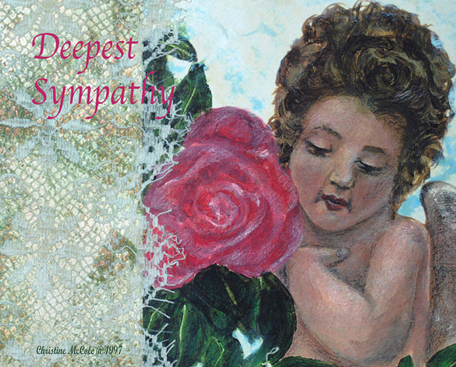 Deepest Sympathy Angel Rose A Painting by Christine McCole