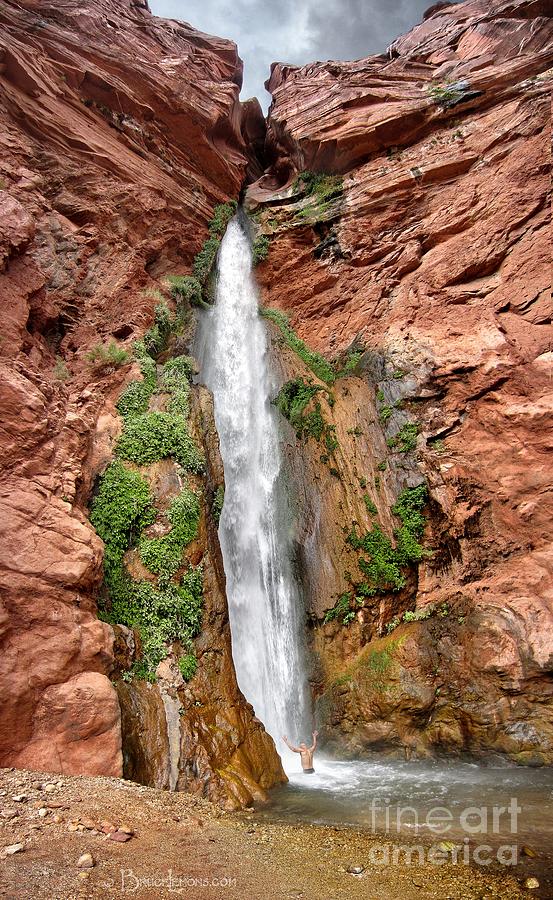 Deer Creek Falls Swimmer Detail - Grand Canyon Photograph by Bruce Lemons - Fine Art America