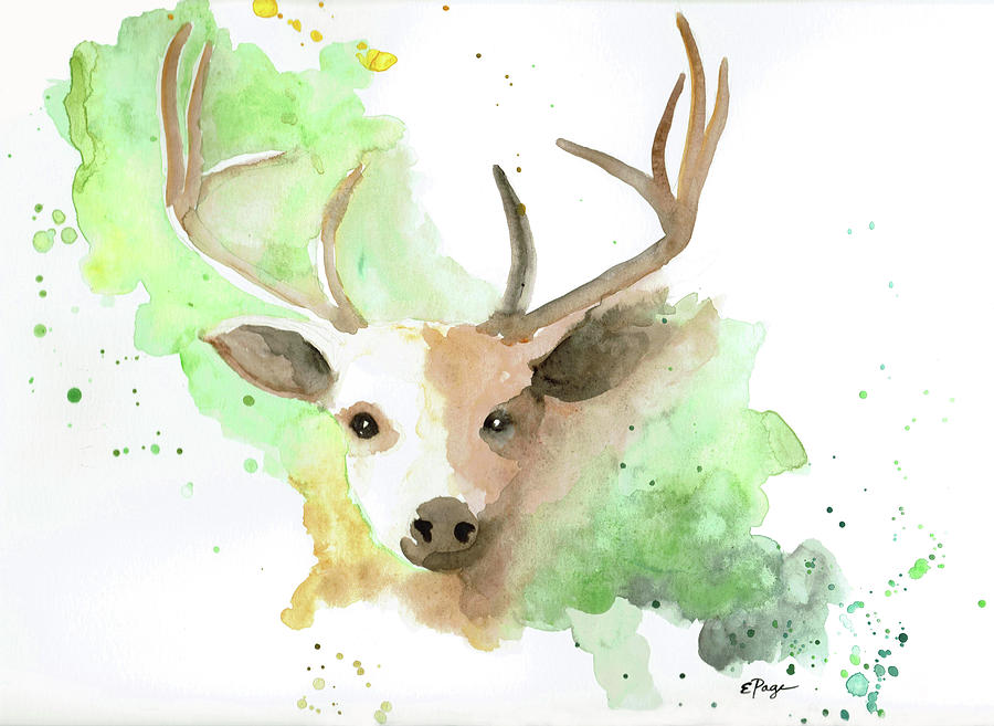 Deer Painting - Deer  by Emily Page