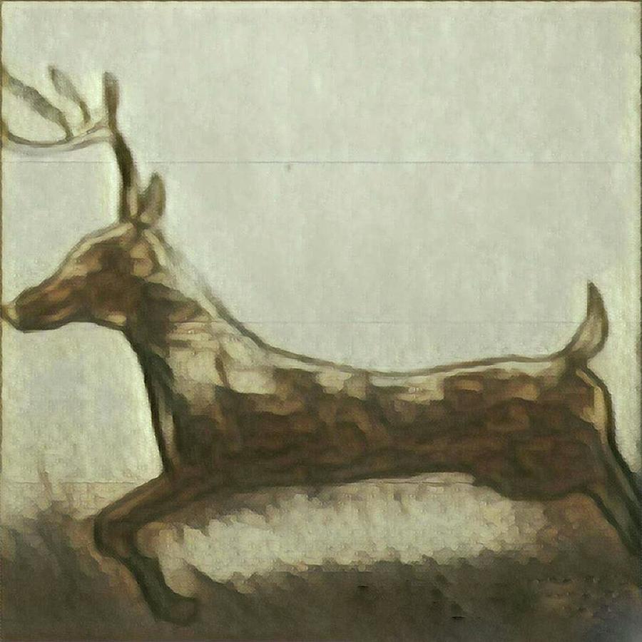 Deer Energy Painting by Margaret Welsh Willowsilk