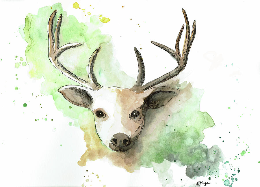 Deer Painting - Deer II by Emily Page