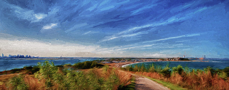 Boston Painting - Deer Island on the tail of Winthrop by Thomas Logan