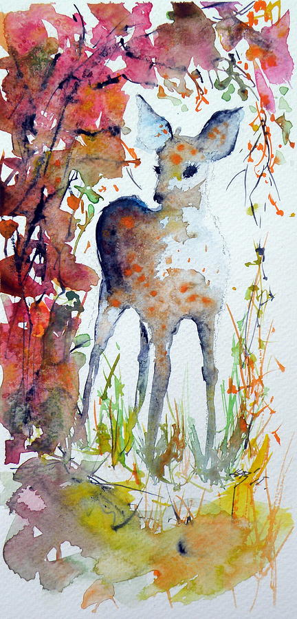 Deer Painting by Kovacs Anna Brigitta