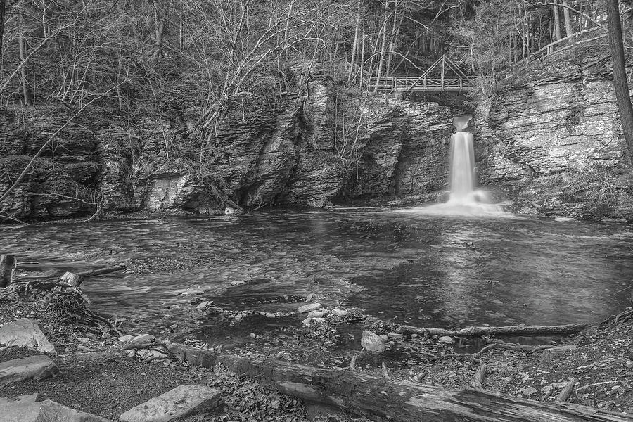 Waterfall Photograph - Deer Leap Falls In Monochrome by Angelo Marcialis