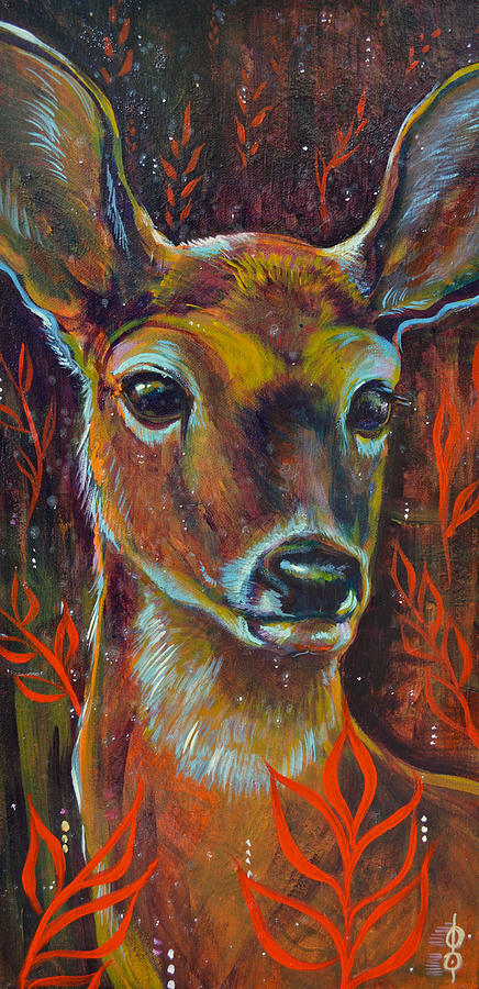 Deer Medicine Painting by Crystal Charlotte Easton - Pixels