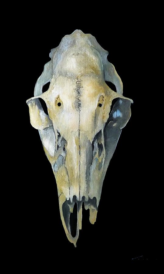 Deer Painting - Deer Skull Aura by Catherine Twomey