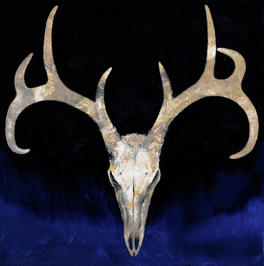 Deer Skull Painting by Michael Creese