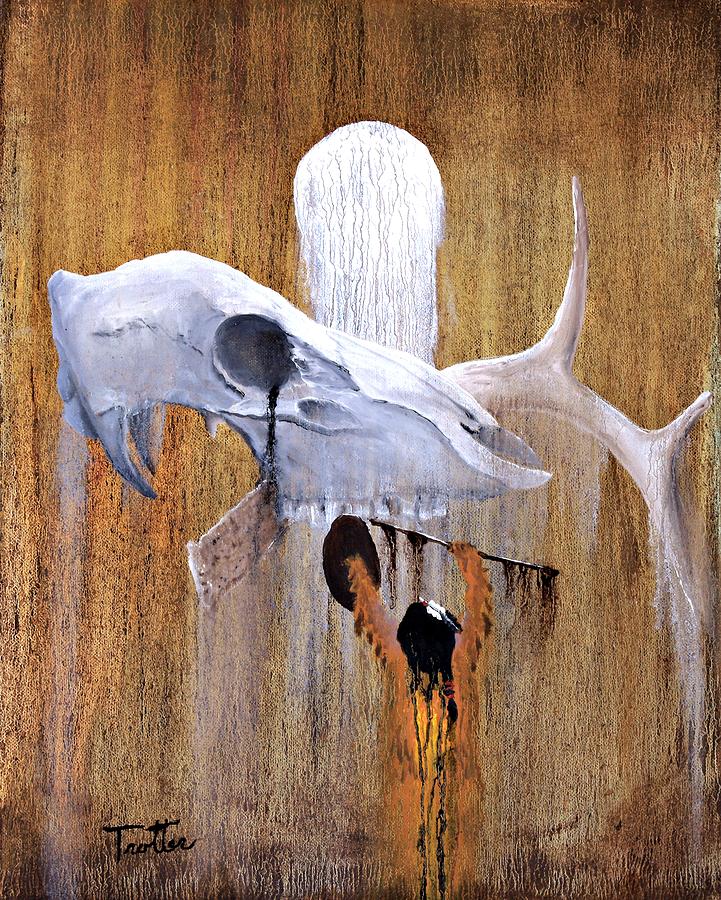 Deer Painting - Deer Song by Patrick Trotter