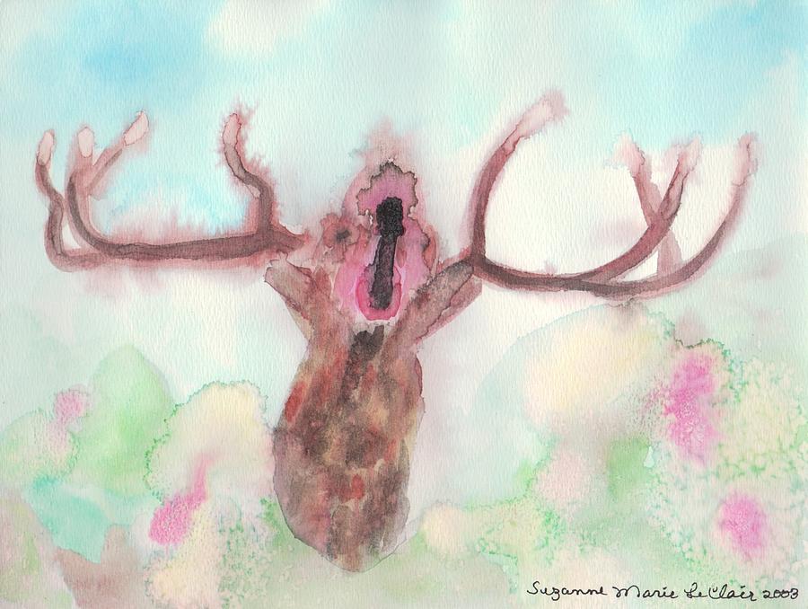 Deer Painting - Deer by Suzanne  Marie Leclair