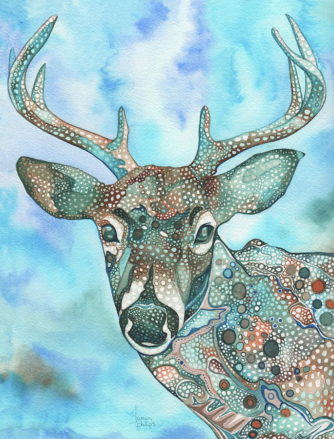 Deer Painting by Tamara Phillips