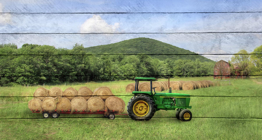 Deere with Hay Photograph by Lori Deiter